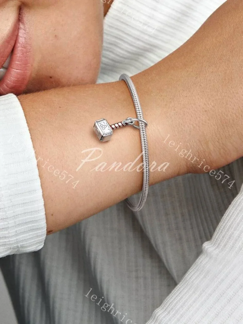 Pandora Marvel The Avengers Thor's Hammer Dangle Charm